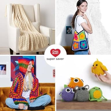 Red Heart Super Saver Black Yarn - 3 Pack of 198g/7oz - Acrylic - 4 Medium (Worsted) - 364 Yards - Knitting/Crochet - Image 4