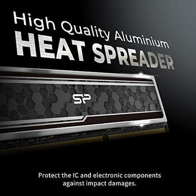 Silicon Power Value Gaming DDR4 RAM 16GB (2x8GB) 3200MHz (PC4 25600) CL16 1.35V Desktop Memory Module with Heatsink Camouflage Grey SP016GXLZU320BDAJ5 - Image 2