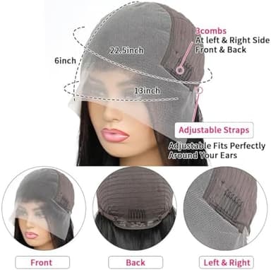 13x6 Deep Wave 180% Density Human Hair Wigs for Women - Deep Curly Lace Front Wig - Human Hair HD Lace Frontal Wig - Pre Plucked with Baby Hair - 40 Inch - Image 5