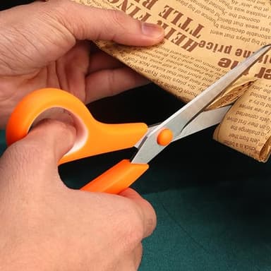 Black-Purple Scissors Pack, Rkqoa 8" Adult Scissors All Purpose - Comfort-Grip Sharp Shears for Office School Sewing Fabric Craft Art Supplies, Teacher/Class Everyday use, Classroom Must have - Image 8