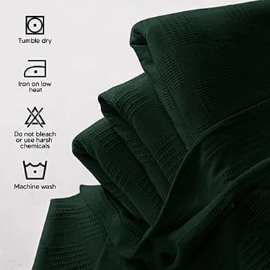 Utopia Bedding Forest Green 100% Cotton Blanket [King Size - 90x108 Inch] 350GSM Lightweight, Soft and Breathable Thermal Blanket for All Seasons - Image 7