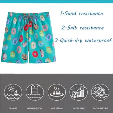 PZFGWKJDS Boys Swim Trunks Toddler Swim Shorts Little Boys Bathing Suit Swimsuit Toddler Boy Swimwear Donut 10-12 Years - Image 7