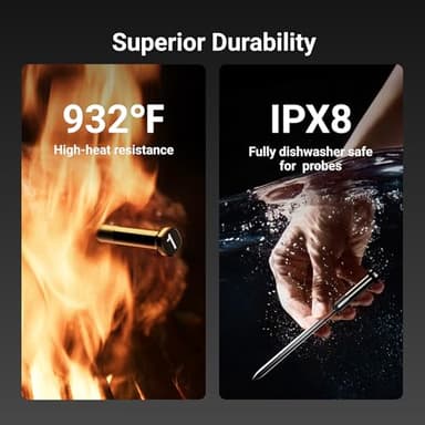 ThermoMaven Wireless Bluetooth Smart Meat Thermometer: Standalone Base, Smart WiFi Thermometer with Sub-1G, 6 Sensors NIST Certified Accuracy, 2 Probes, for BBQ, Grill, Oven, Smoker, Rotisserie - Image 7