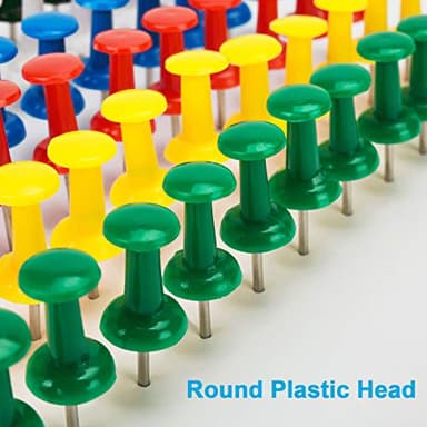 400Pcs Push Pins, Thumb Tacks for Bulletin Board, Stick Pins Thumb Tacks for Cork Board Wall Hangings, Office Tacks Color Pins for Desk Decor Organization (Assorted Colors) - Image 3