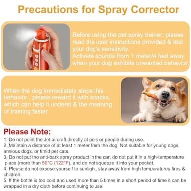 ANSJDH Corrector Dog Trainer Spray 80ml 6 Pack Dog Corrector Spray Dog Trainer for Dog to Stops Barking, Jumping Up, Food Stealing, Dog Fights, Avoidance, Unwanted Dog Behaviour(Orange) - Image 6