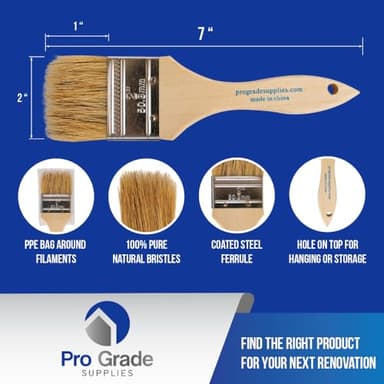 Pro Grade - Chip Paint Brushes - 36-Pack - 2 Inch Chip Brush for Paints, Stains, Varnishes, Glues, & Gesso - Image 2
