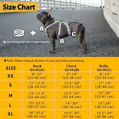 Huntboo Escape Proof Harness,No Slip Dog Harness Escape Proof,Fully Reflective Harness with Handle,Breathable,Durable,Adjustable Vest for Medium Dogs Walking,Training & Running Gear(Lavender Purple,M - Image 8