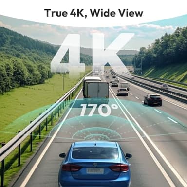 BOTSLAB 4K Dash Cam Front and Rear, 170° Ultra Wide Dashcam with ADAS, Night Vision, 24/7 Parking Mode, Sony IMX415 Sensor, WDR, Free 64GB SD Card, 5G/2.4G WiFi, Built-in GPS, Loop Recording - Image 2
