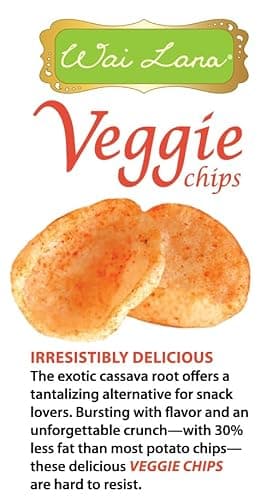 Veggie Chips Lime Chili (6 Pack of 3 Ounce Individual Bags) - Gluten Free, Non-GMO, Vegan, Zero Trans Fats – Wai Lana - Image 4