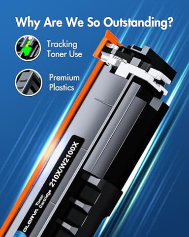 210X Toner Cartridges 4 Pack High Yield (with Chip) - Replacement for HP 210X HP 210A, Works for HP Color Laserjet Pro MFP 4301fdw, 4301fdn Pro 4201dw 4201dn 4301 4201 Printer | W2100X W2100A (BCMY) - Image 4