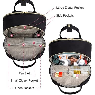 LOVEVOOK Laptop Backpack for Women, 17.3 Inch Laptop Bag with USB Port Fashion Waterproof Backpacks Teacher Nurse Stylish Travel Bags Vintage Daypacks Bookbag for College School Work - Image 3