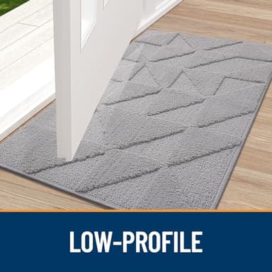 OLANLY Door Mats Indoor, Non-Slip, Absorbent, Dirt Resist, Entrance Washable Mat, Low-Profile Inside Entry Doormat for Entryway (32x20 inches, Grey) - Image 7