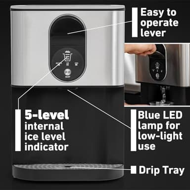 Deco Chef Self Dispensing Nugget Ice Maker Countertop, 46LB Per Day Automatic Chewable Ice, 1.8LB Per Hour, Additional 2-Year CPS Protection Plan Included - Image 5