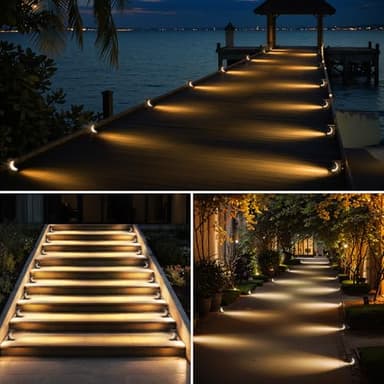ZOOI Solar Step Lights for Outside, Step Lights Outdoor Waterproof, Outdoor Solar Stair Light for Yard, Garden Decor for Outside, Solar Garden Lights for Step, Stair, Patio, Porch, Deck Decor, 6PCS - Image 2
