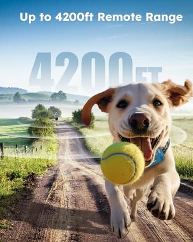 Jugbow Dog Shock Collar - 4200FT Dog Training Collar with Remote, IPX7 Waterproof Electric Collar with 4 Training Modes, Security Lock, Rechargeable e-Collar for All Breeds, Sizes, Blue - Image 3