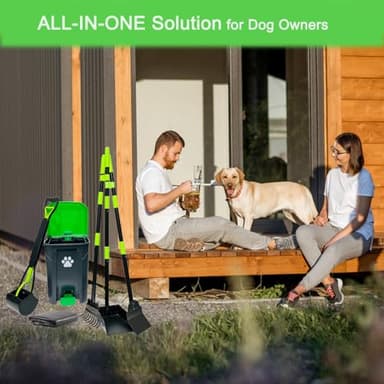 UUIXXYG 20L/5Gallon Dog Poop Trash Can Outside with Pooper Scooper & 50 Waste Bags- Outdoor Dog Poop Trash Can with Lid, Foot Pedal and Removable Inner Bin Waterproof and Odor Control - Image 5