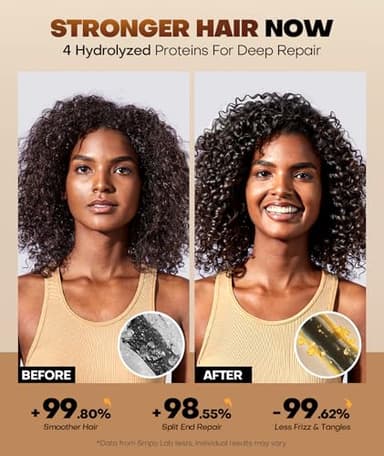 Srripo Collagen Hair Mask for Deep Conditioning, Keratin Hair Treatment with 4 Hydrolyzed Proteins, Moroccan & Avocado Oils Conditioner for Nourish, Calendula Gentian Extracts Care Dry & Damaged Hair - Image 3