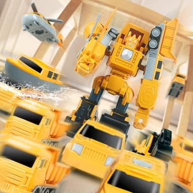 FUYLE Magnetic Transform Engineering Car Assembled Toys with Storage Box, Transforming Robot Toy Construction Vehicle Toy Gift for Kids Age 3-5 4-8, Outdoor Toddler Activities Toys (35 Pcs) - Image 5