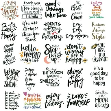 200PCS Inspirational Stickers for Water Bottles, Motivational Stickers for Adults, Teens, Teachers, Vinyl Waterproof Laptop Sticker for Hydroflasks Journaling Scrapbooking Vision Board Supplies - Image 2