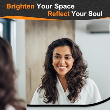 Bathroom Mirror for Wall,36''x24'',Black Oval Mirror for Bedroom Entryway Bathroom, Metal Framed Vanity Mirror(36''x24'',Black) - Image 5