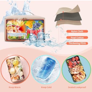 BERTASCHE Lunch Backpack for Women, 15.6 Inch Laptop Backpack with Insulated Cooler Lunch box, Nurse Backpack for Teacher Work Travel College Picnic, Khaki-Beige - Image 6