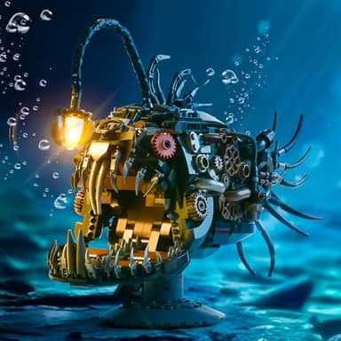 XITALAXU Mechanical Fish Building Sets,Ocean Animal Collection Toy,Adults Home or Office Decor,STEM Building Gift for Teens Boys and Girls 8-14 (1038PCS) - Image 2