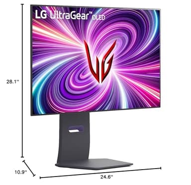 LG ‎32GS95UE 32-inch Ultragear OLED Gaming Monitor UHD 240Hz 0.03ms DisplayHDR True Black 400 AMD FreeSync Premium Pro NVIDIA G-Sync HDMI 2.1 DisplayPort Tilt/Height/Swivel Stand Black - Image 13