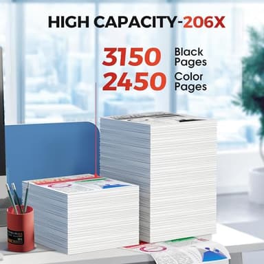 206X Toner Compatible with HP 206X Toner Cartridges 4 Pack High Yield M283fdw Replacement for HP 206A Toner Cartridges Work with Color Laserjet Pro MFP M283fdw M283cdw M255dw | W2110X W2110A Black - Image 3