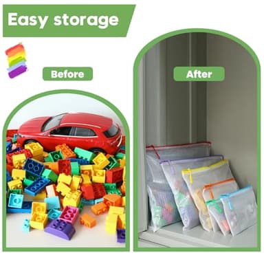 25pcs Mesh Zipper Pouch Bags for Organization and Storage,Toy Storage Bags,Zipper Pouch for Classroom Organization, Storage Bag Suitable for Classroom,Travel and Home - Image 4