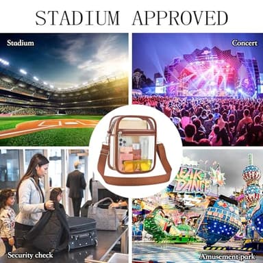 USPECLARE Clear Purse Stadium Transparent Messenger Bag Stadium Approved for Men and Women Clear CrossBody Bag - Image 6