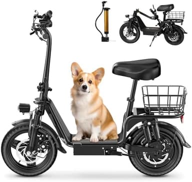 C14 Electric Scooter for Adults with Seat – High-Performance, Foldable E-Scooter with 900W Peak Power, 20MPH, 28-Mile Range, and Dual Disc Brakes,High Strength Frame,330lbs Max Load. UL2272 - Image 3
