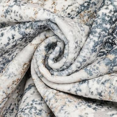 Area Rug Living Room Rugs - 5x7 Abstract Large Soft Indoor Washable Rug Neutral Modern Low Pile Carpet for Bedroom Dining Room Farmhouse Home Office - Beige Blue - Image 7