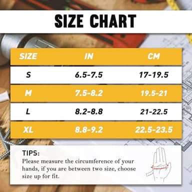 HANDLANDY Men Leather Gardening Gloves, Utility Work Gloves for Mechanics, Construction, Driver, Dexterity Breathable Design Large - Image 6