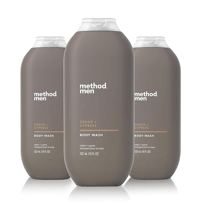Method Men Body Wash, Cedar + Cypress, Paraben and Phthalate Free, 18 FL Oz (Pack of 3 - Image 1