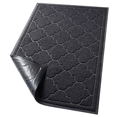 LuxStep Door Mat Large 24x36 Inch Indoor Outdoor Doormat, Non-Slip Low-Profile Design Floor Mat, Front Door Welcome Mat for Entryway,Patio,Garage, Black - Image 1