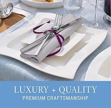 Villeroy & Boch New Wave Dinner Plates, Set of 4, Premium Porcelain, Made in Germany, 10.5 in - Image 4