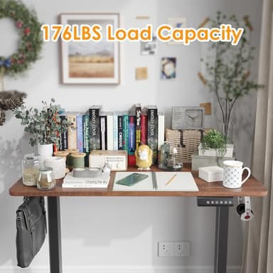 STARY Electric Standing Desk Adjustable Height Sit Stand Home Office Desk with Splice Board - Image 2