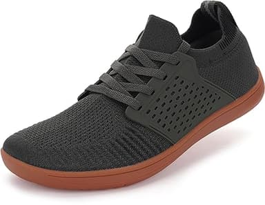 WHITIN Men's Extra Wide Width Trail Running Shoes Minimalist Barefoot Sneakers Size 12.5W Gym Lifting Low Zero Drop Pilates Fitness Green Gum 46 - Image 1