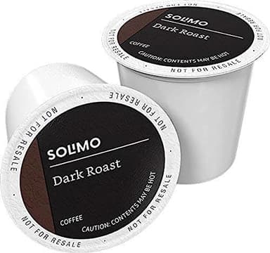 Amazon Brand - Solimo Dark Roast Coffee Pods, Compatible with Keurig 2.0 K-Cup Brewers 100 Count(Pack of 1) - Image 1