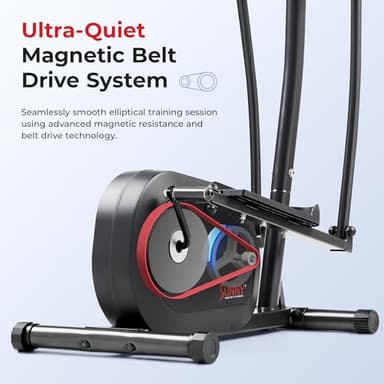 Sunny Health & Fitness Smart Elliptical Machine, Total Body Cross Trainer with Hyper-Quiet Magnetic Belt Drive, Low Impact Exercise Equipment and Exclusive SunnyFit App Enhanced Bluetooth - Image 2