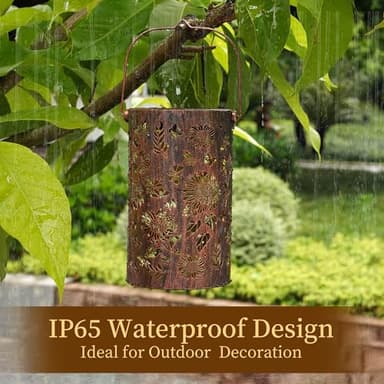 Sunflower Gifts Solar Lanterns Outdoor Waterproof Garden Decor Patio Decor, Hanging Solar Lanterns for Yard Porch Decor Outdoor, Gifts for Women, Gardening Gifts for Mom Birthday - Image 4