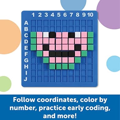 Learning Resources STEM Explorers Pixel Art Challenge - Math Puzzles, Pattern Blocks, Sensory Bin, Arts and Crafts, Math Manipulatives, Building Toys, Montessori - Image 4
