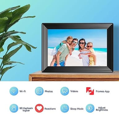 Frameo 10.1" WiFi Digital Picture Frame, Smart Digital Photo Frame with 16GB Storage, 1280x800 IPS HD Touch Screen, Auto-Rotate, Easy Setup to Share Photos or Videos Remotely via App from Anywhere - Image 3