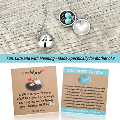 THEMEROL Gifts for Mom 925 Sterling Silver Necklace Mothers Day Gifts from Daughter Son Mama Birthday Gift for Mom New Mom Women Best Mom Ever Personalized Unique Dog Mom Valentines Christmas - Image 2