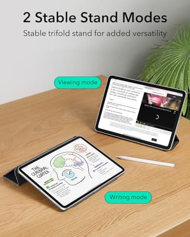 ESR for iPad Air 11 Inch Case M3/M2 (2025/2024), iPad Air 5th/4th Gen (2022/2020), Powerful Magnetic Attachment, Slim Trifold Stand Case, Auto Wake/Sleep, Durable Protection, Black - Image 8