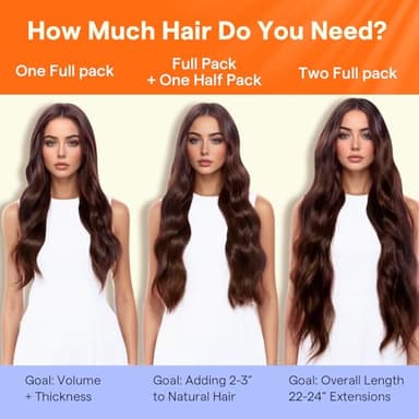 Full Shine Human Hair Clip in Extensions Black Clip in Hair Extensions Jet Black Brazilian Hair Triple Weft Straight Real Hair Extensions for Women 20 Inch 7 Pcs 120 G - Image 8