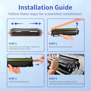 218A Toner Cartridges 4 Pack Compatible Replacement for HP 218A 218X for Color Laserjet Pro 3201dw MFP 3301fdw 3301cdw 3301sdw Printer Ink W2180A W2180X High Yield (BCMY, 4-Pack) - Image 8