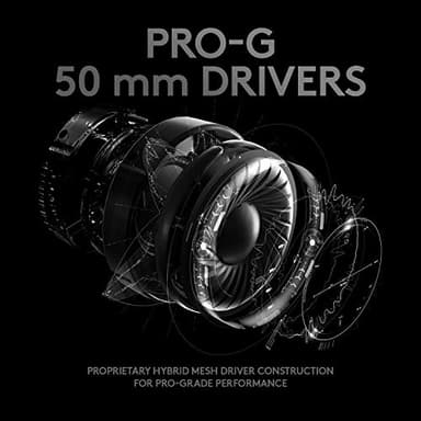 Logitech G Pro X Wired Gaming Headset: Blue VO!CE Detachable Boom Mic, DTS 7.1, 50 mm Drivers, USB/3.5mm Aux, Spare Memory Foam Ear Pads, USB DAC & Bag Included - Black - Image 6