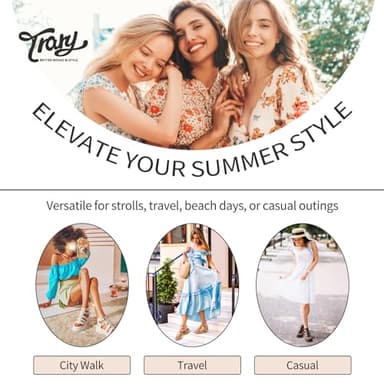 Trary Black Chunky Gladiator Flatform Sandals, Size 6 - Image 5