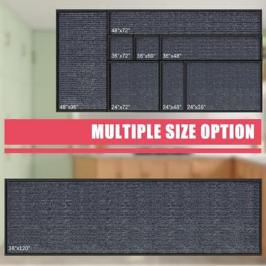 Kuyal Front Door Mat, 3'x10' Indoor Outdoor Entrance, Commercial Floor Inside Outside Entrance, Heavy Duty Durable Welcome Mat, Rubber Backing Non Slip Outdoor Mats for Entryway,Dark Gray - Image 7